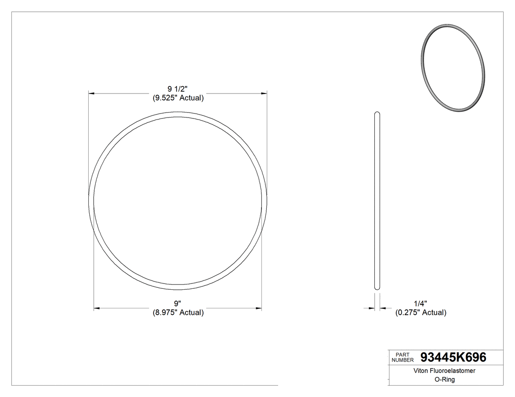 Technical drawing - 93445K696